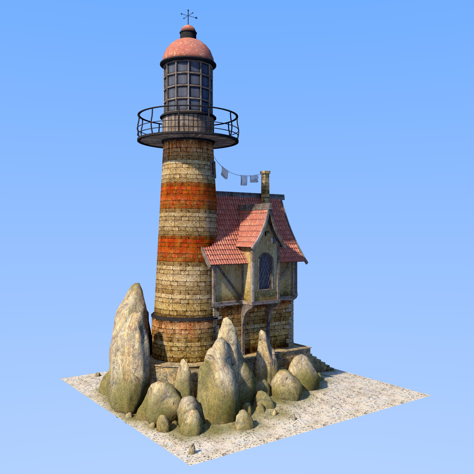 House lighthouse keeper for Daz studio by N/A