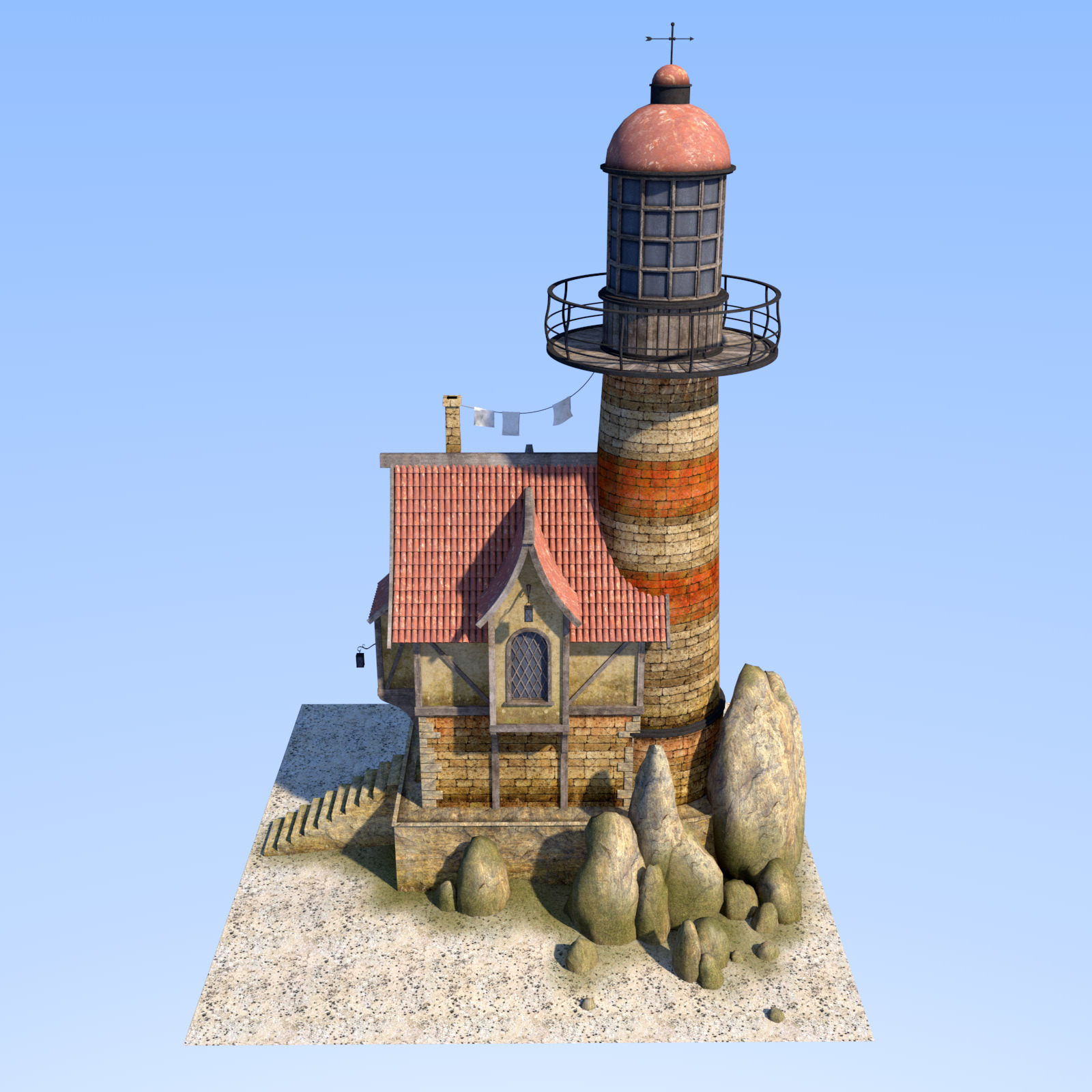 House lighthouse keeper for Daz studio by N/A