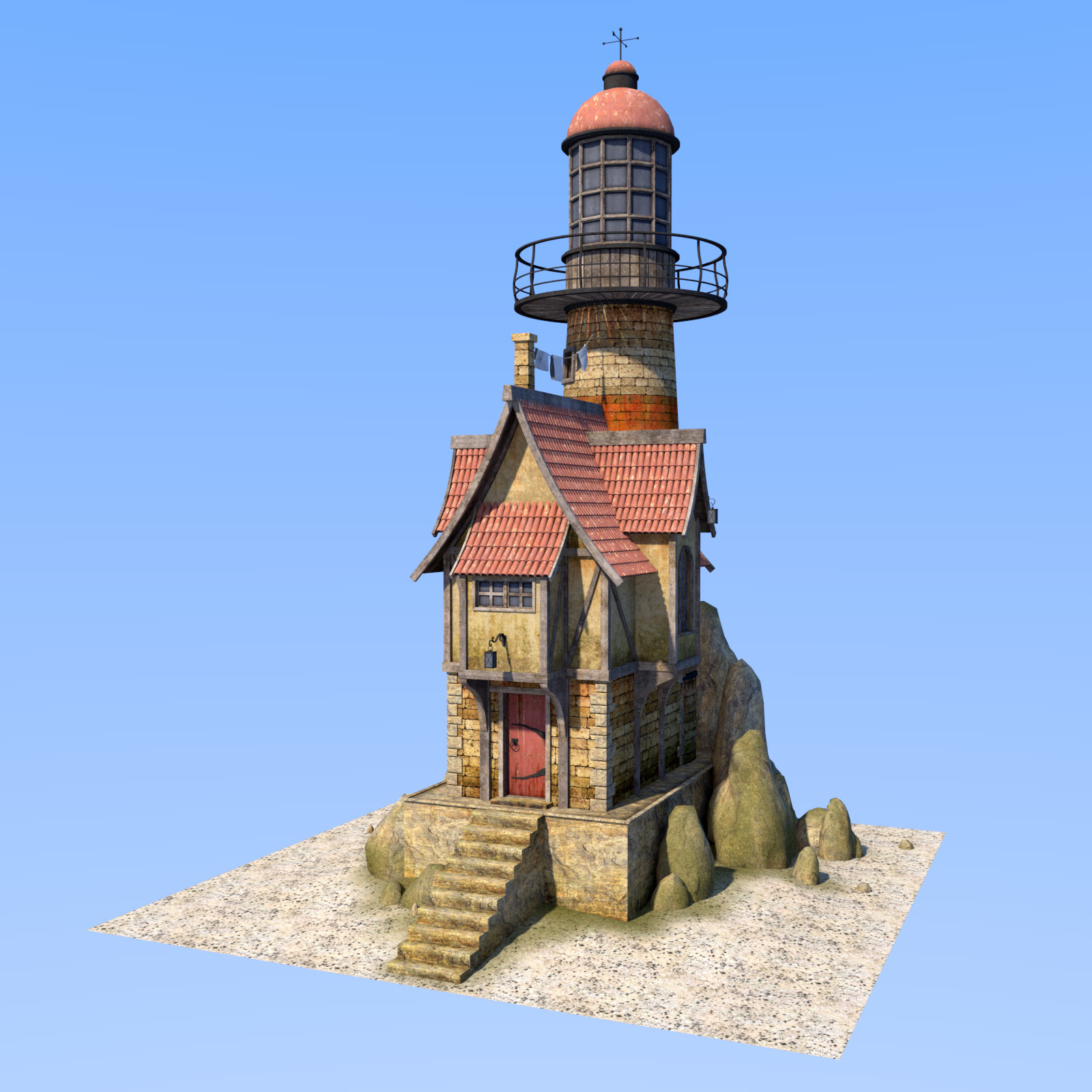 House lighthouse keeper for Daz studio by N/A