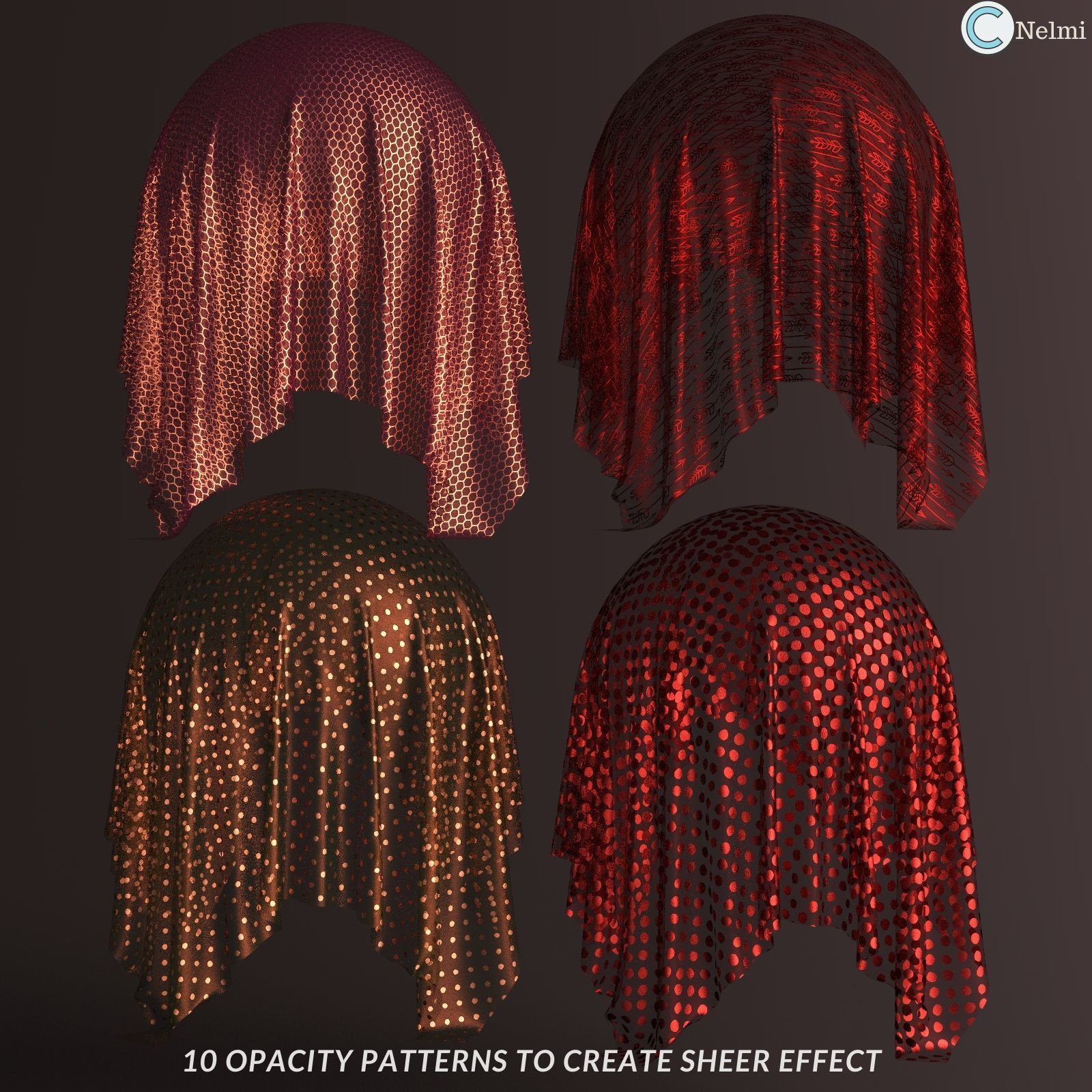 Essential Metallic Fabric Iray Shaders by N/A