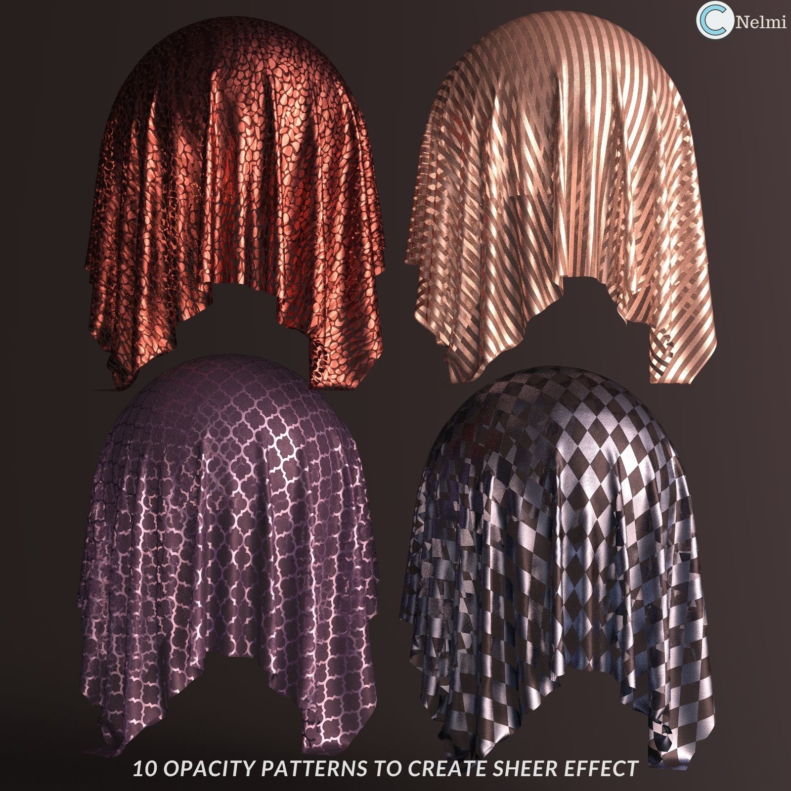 Essential Metallic Fabric Iray Shaders by N/A