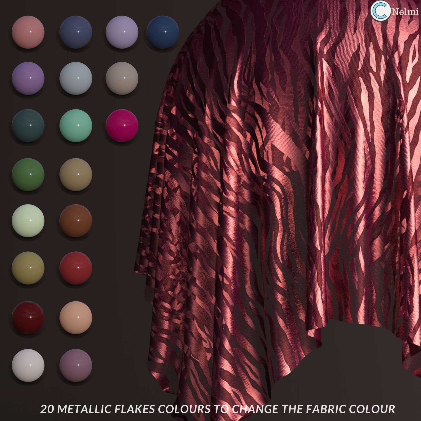 Essential Metallic Fabric Iray Shaders by N/A