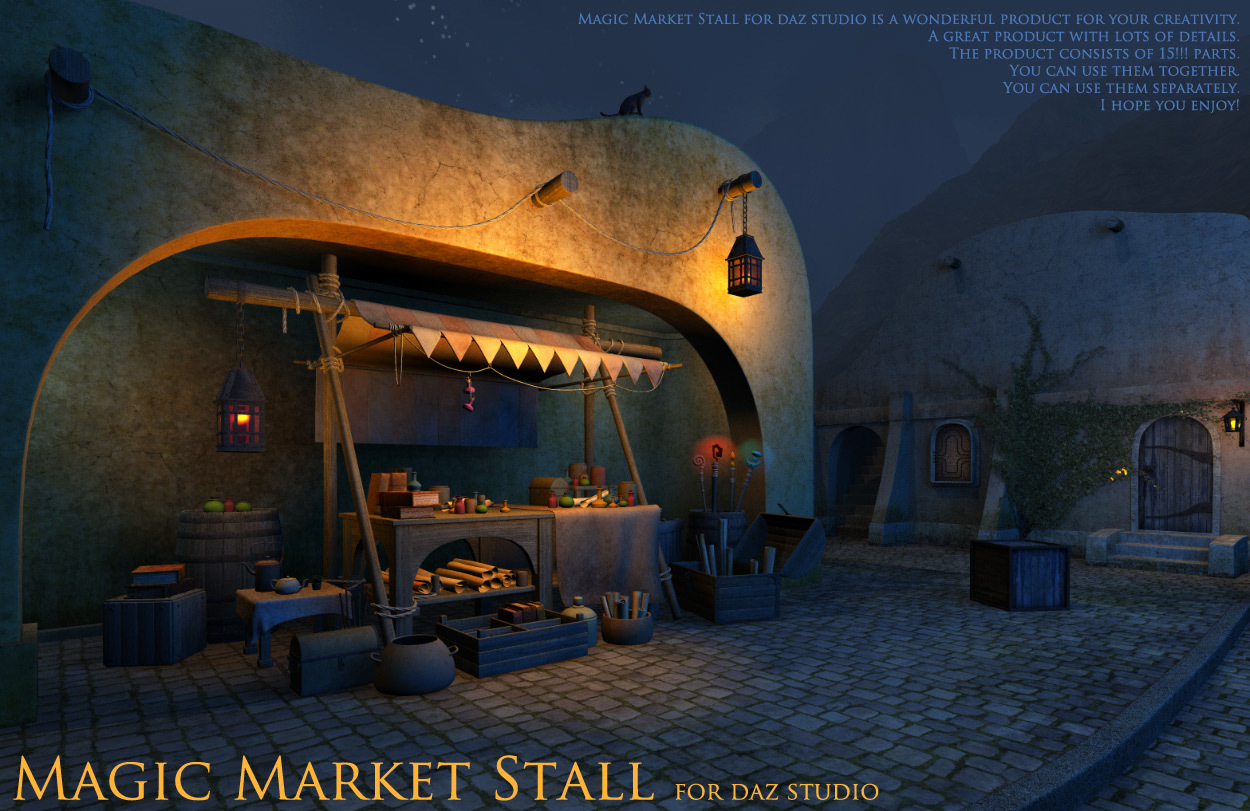 Magic Market Stall  for Daz studio by N/A