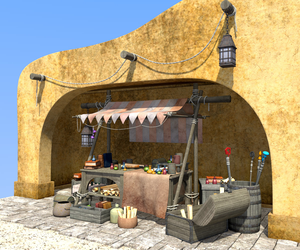 Magic Market Stall  for Daz studio by N/A