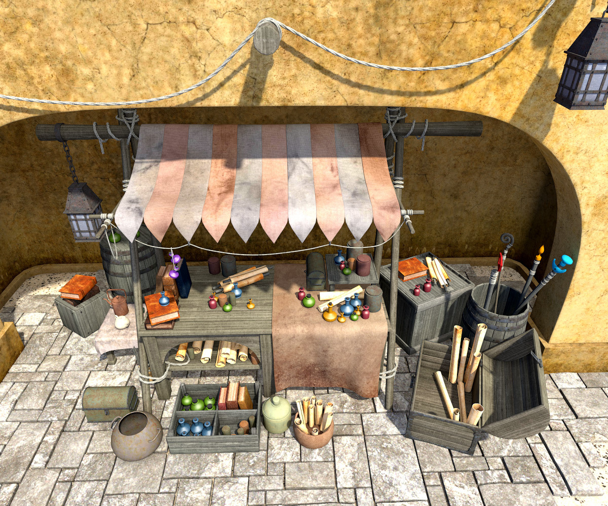 Magic Market Stall  for Daz studio by N/A