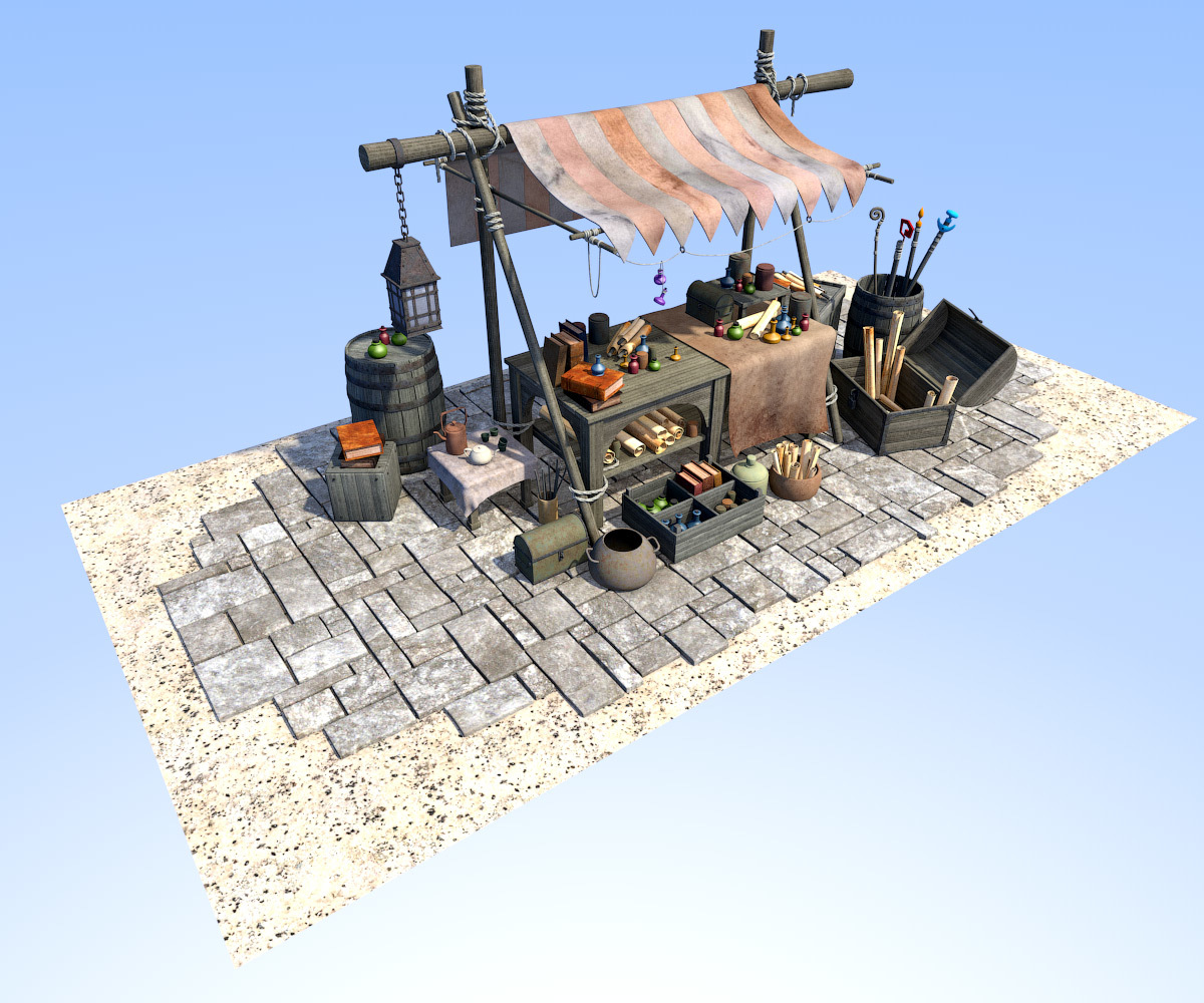 Magic Market Stall  for Daz studio by N/A