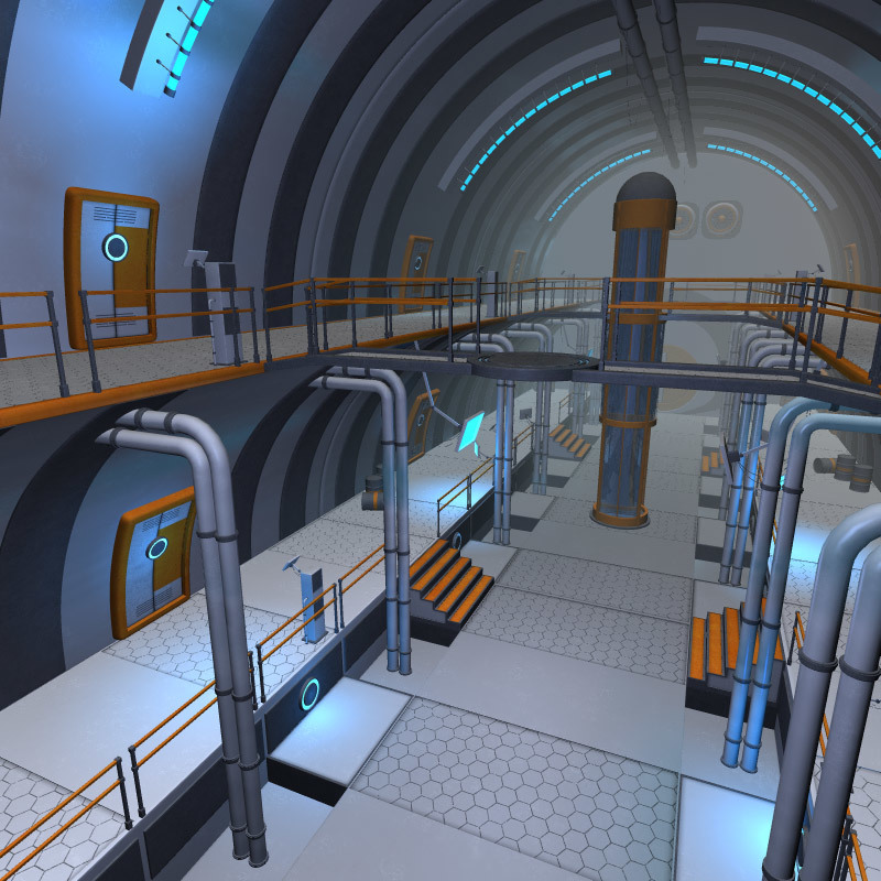 Sci Fi hall for Daz studio by N/A