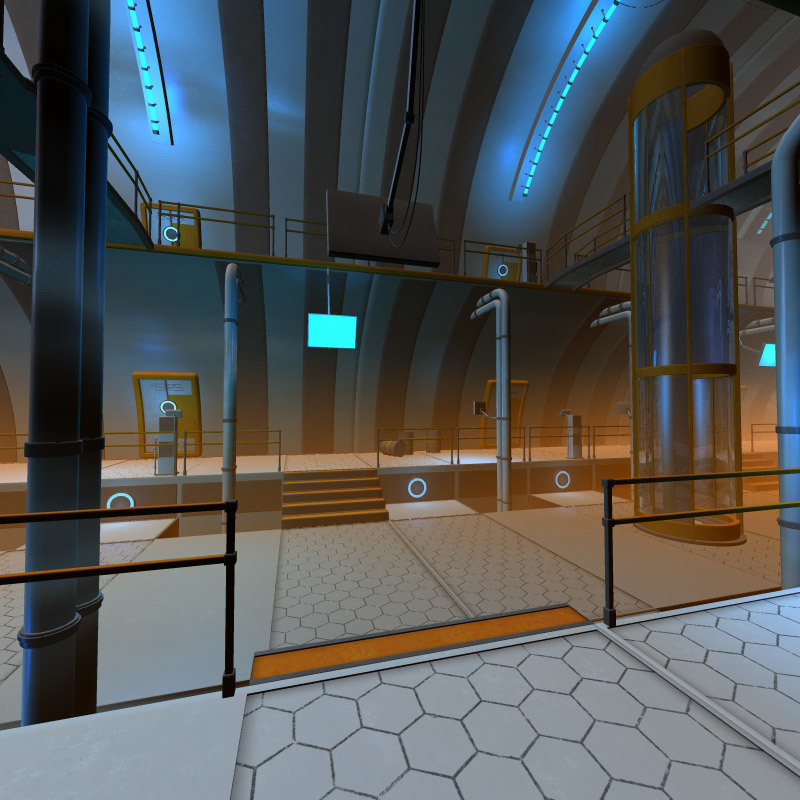 Sci Fi hall for Daz studio by N/A