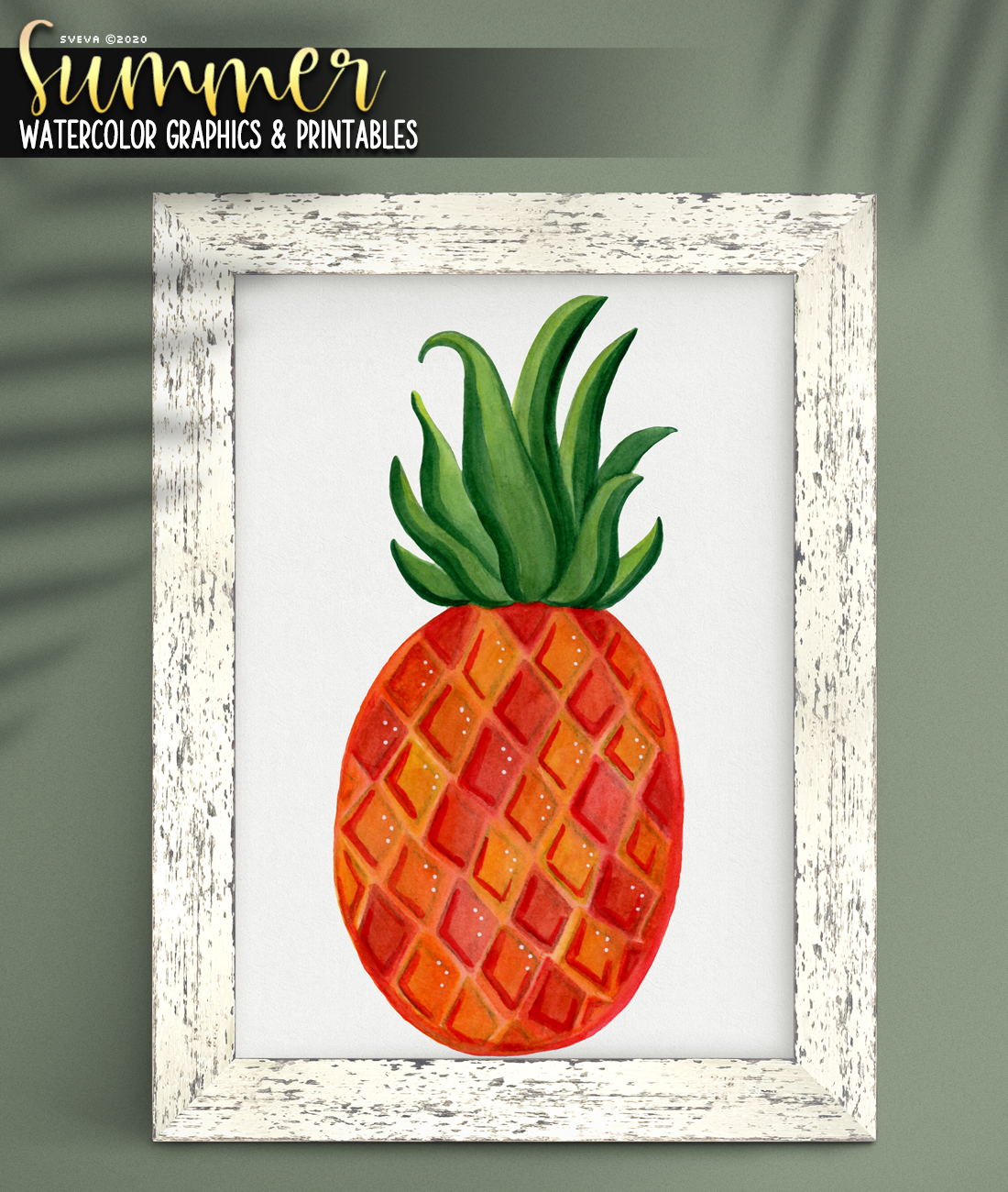 Summer Watercolor Graphics and Printables by N/A