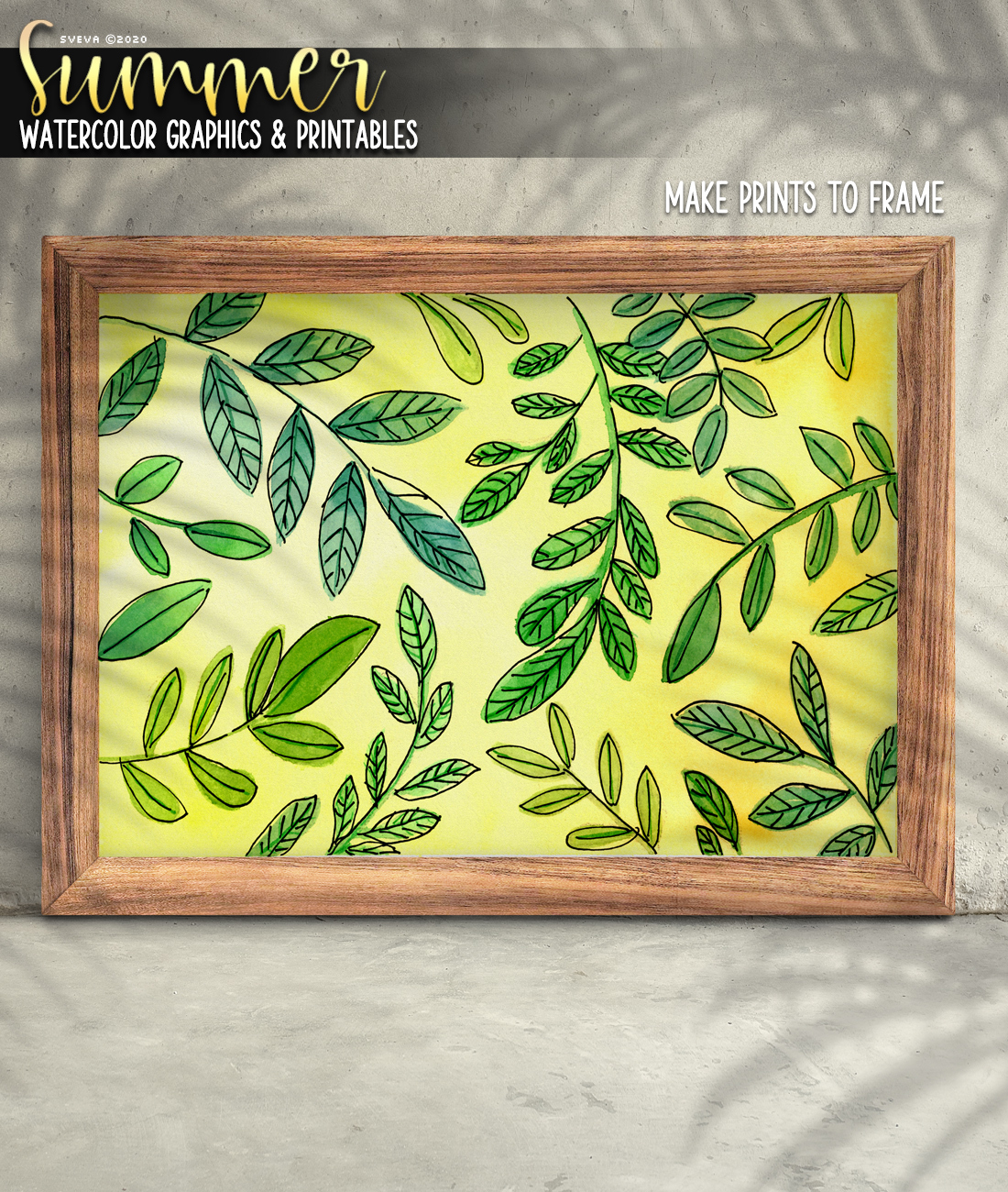 Summer Watercolor Graphics and Printables by N/A