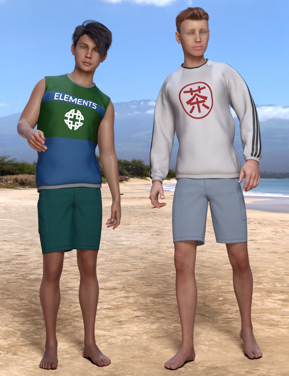 Shirt Material Add On for dForce Back To Class for Genesis 8 Males by N/A