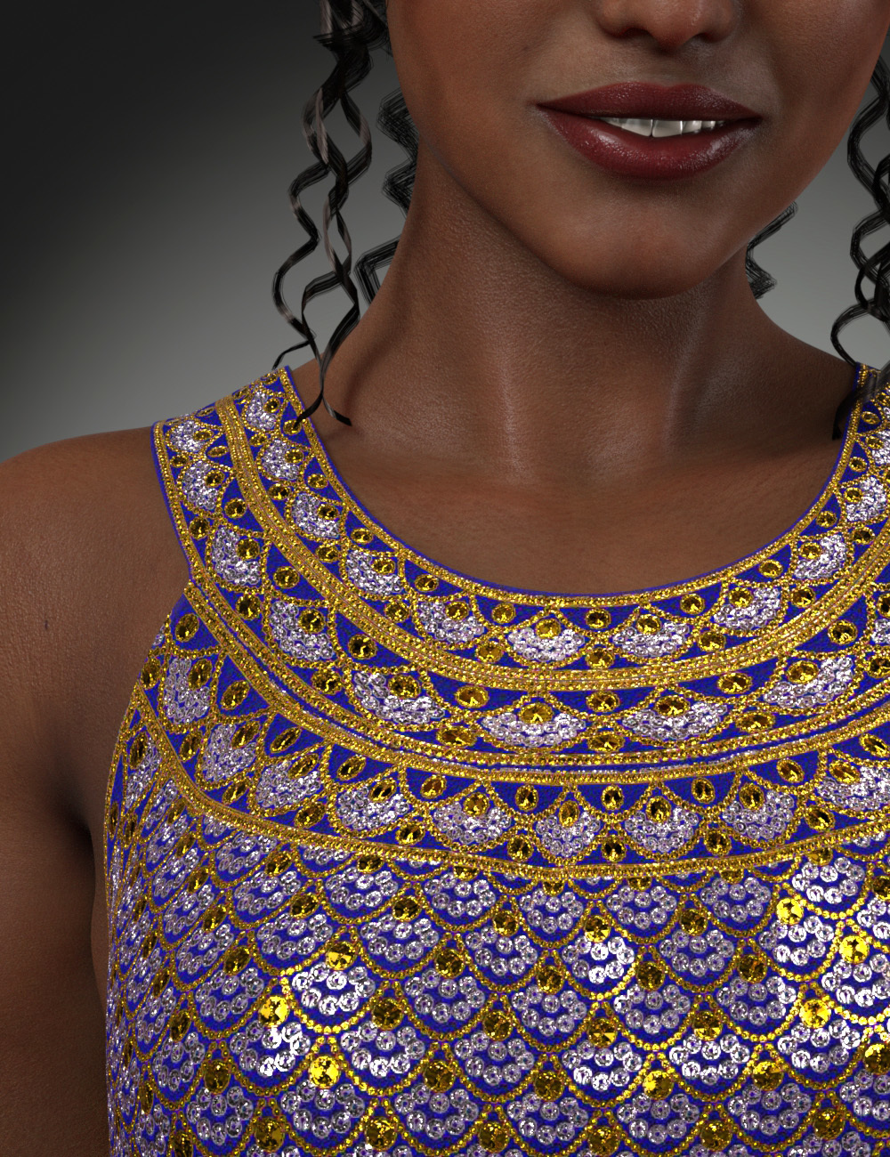 dForce Halter Neckline Dress for Genesis 8 Female by N/A