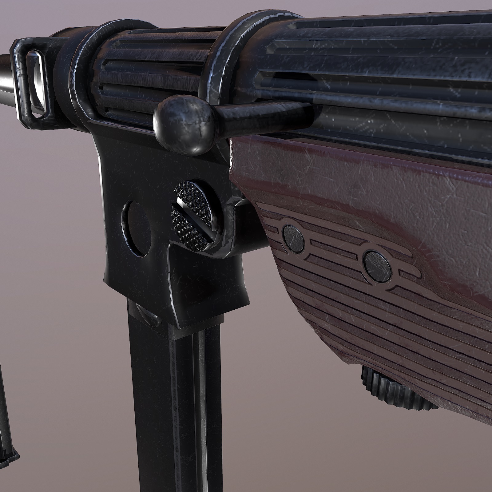 Submachine Gun mp 38 40 3d model -Extended License by N/A