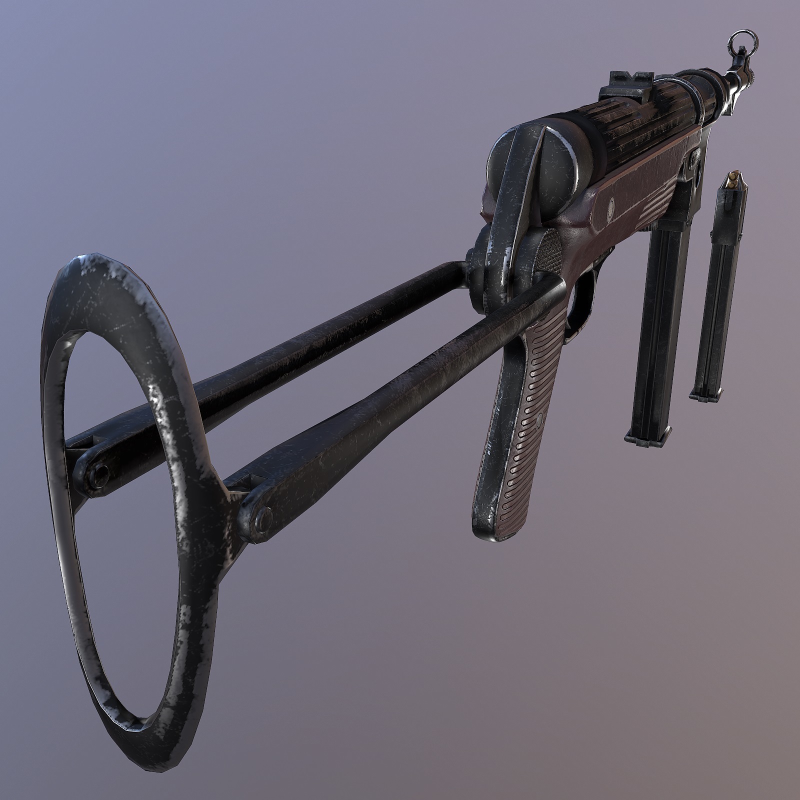 Submachine Gun mp 38 40 3d model -Extended License by N/A