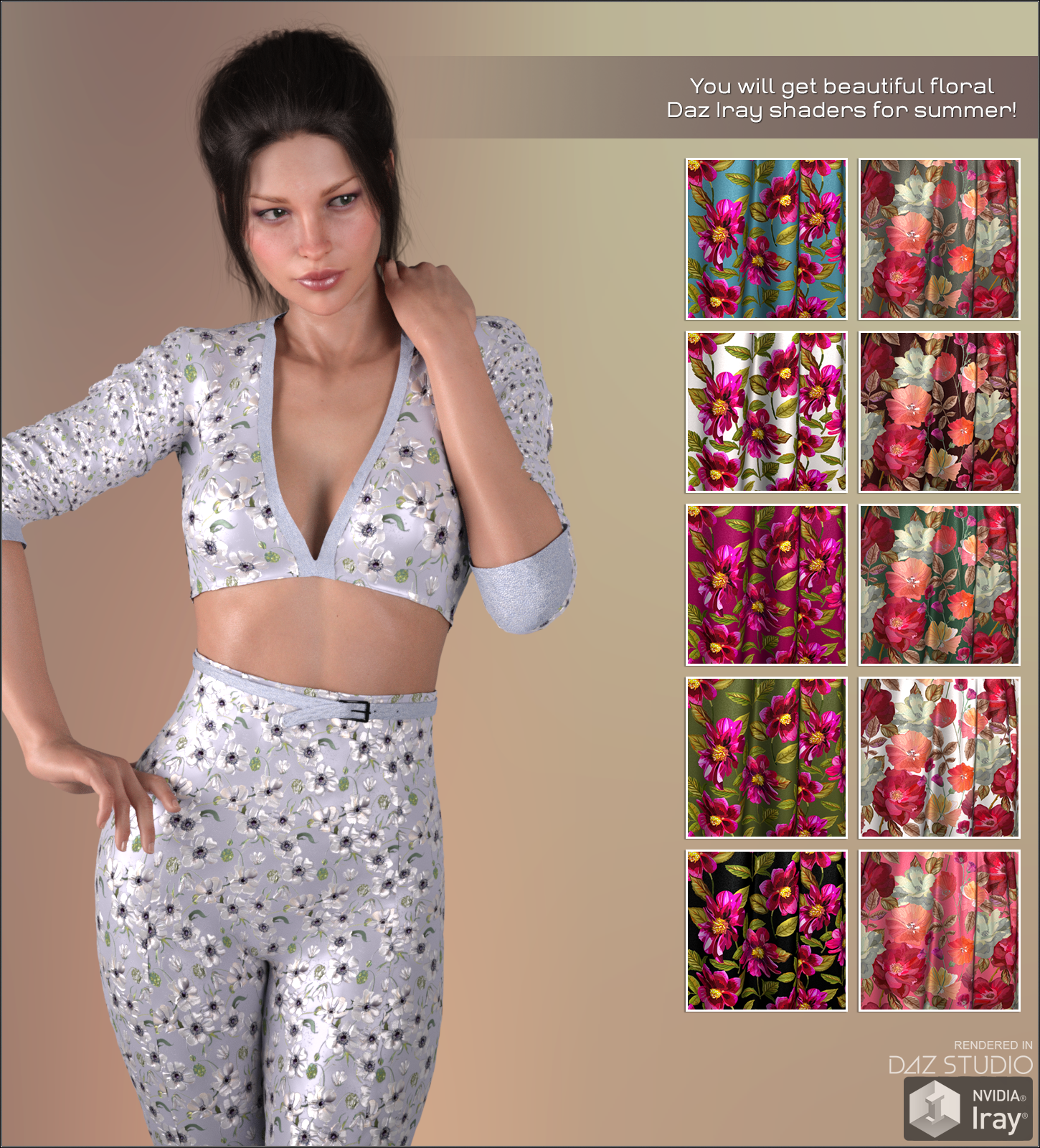 Daz Iray - Floral Silks by N/A