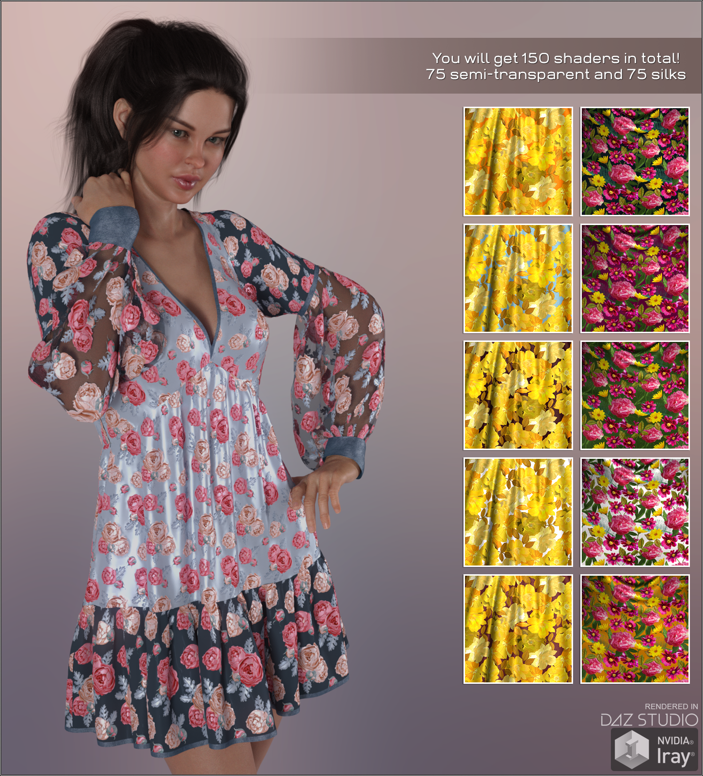 Daz Iray - Floral Silks by N/A