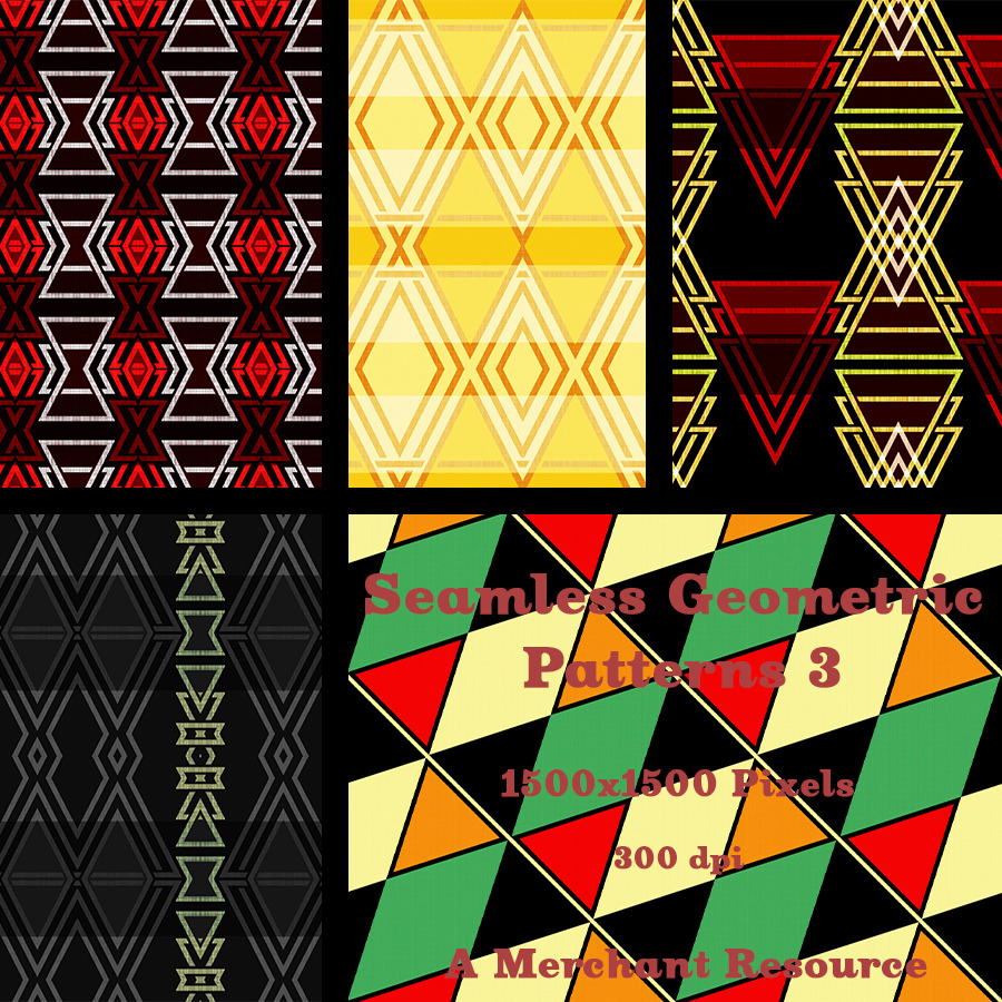 Seamless Geometric Patterns 3 by N/A
