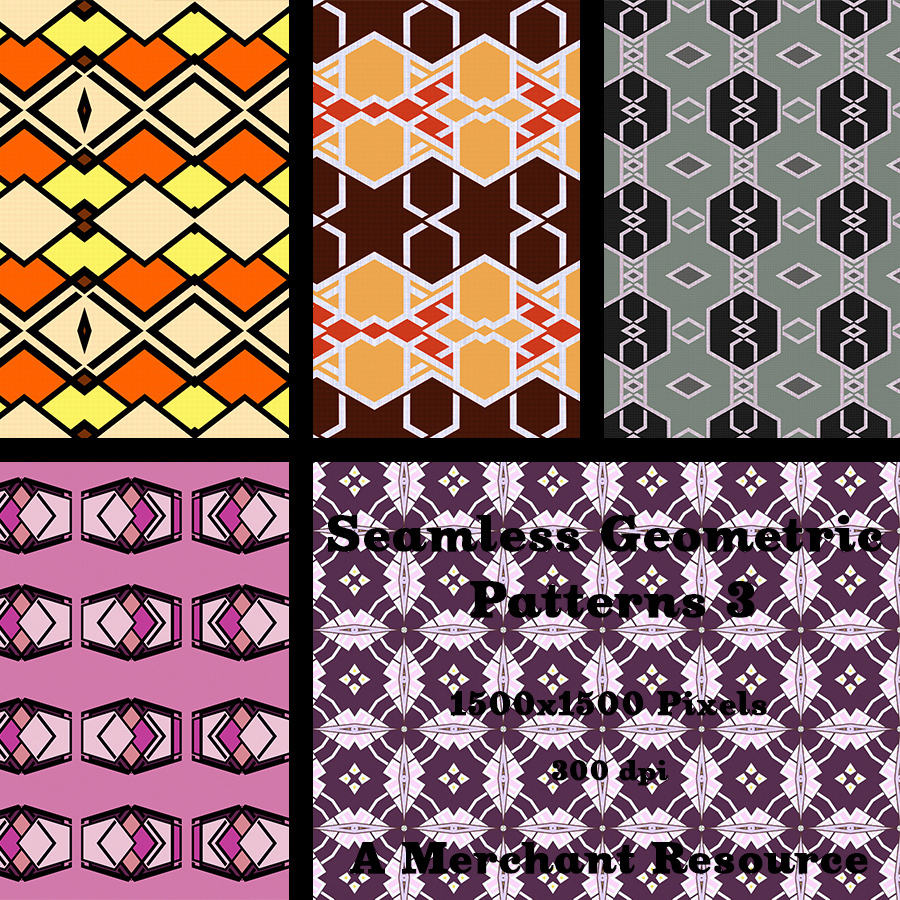 Seamless Geometric Patterns 3 by N/A