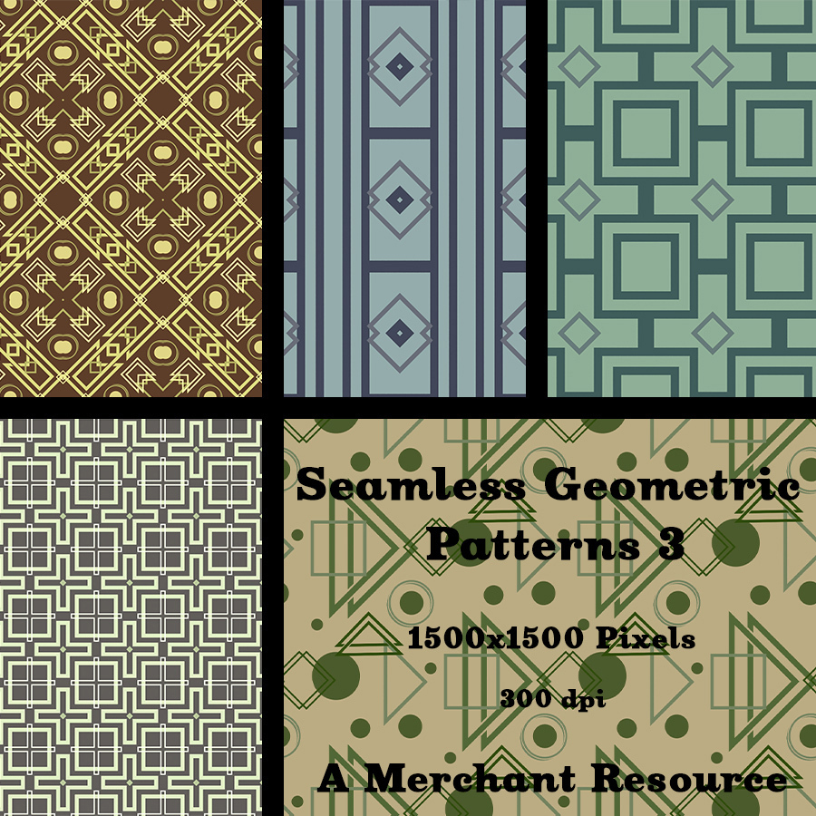 Seamless Geometric Patterns 3 by N/A