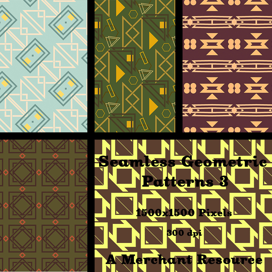 Seamless Geometric Patterns 3 by N/A