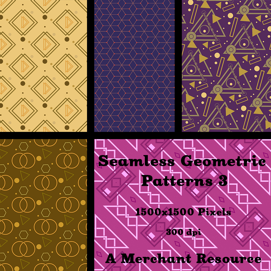 Seamless Geometric Patterns 3 by N/A