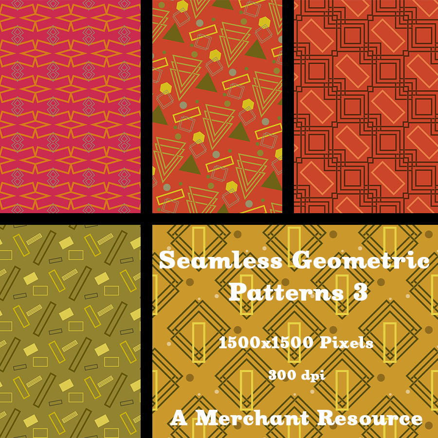 Seamless Geometric Patterns 3 by N/A