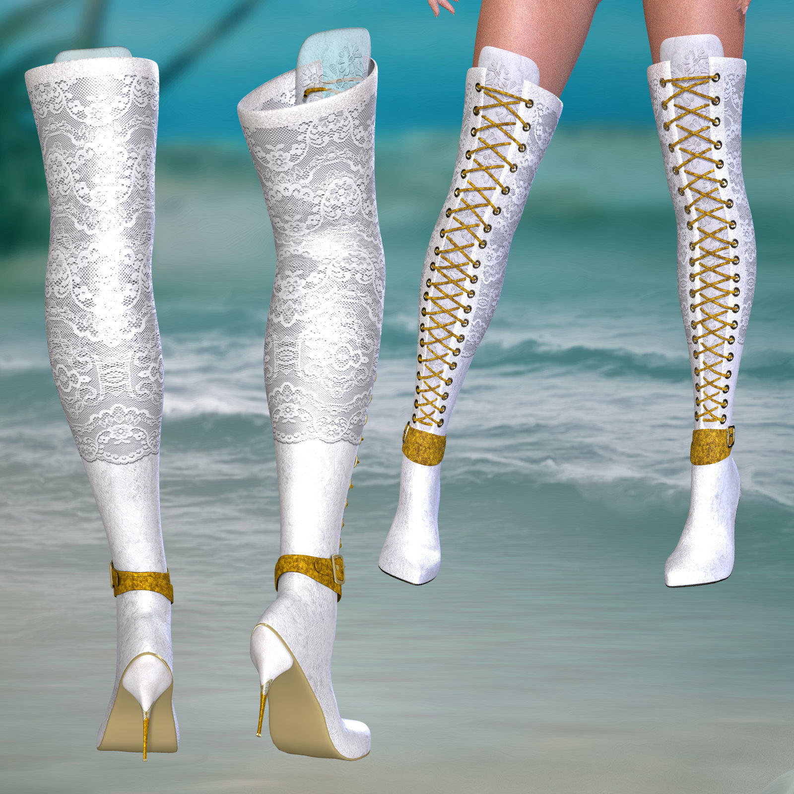 DA-Femenin for LA Thigh Boots by N/A