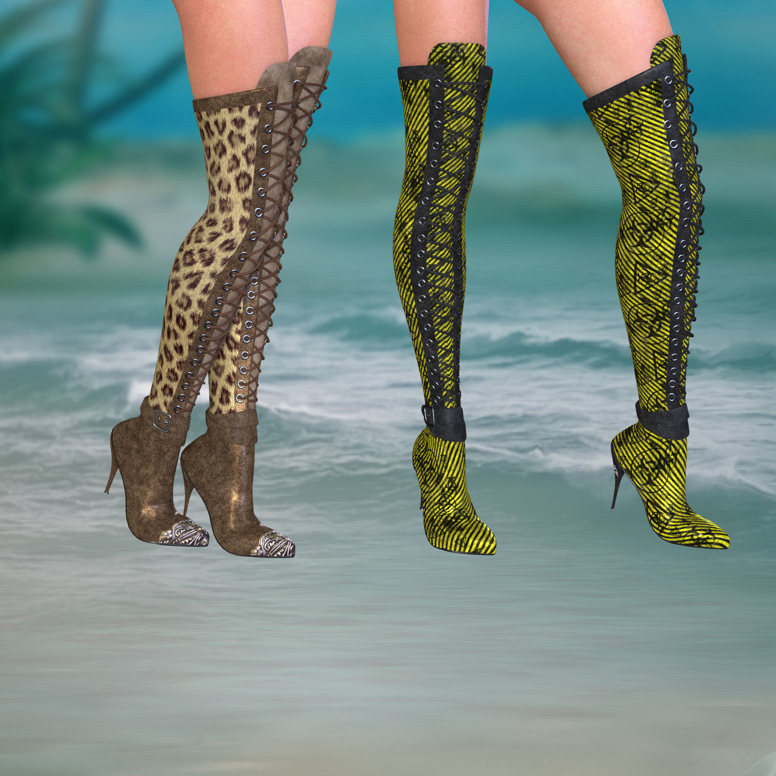 DA-Femenin for LA Thigh Boots by N/A