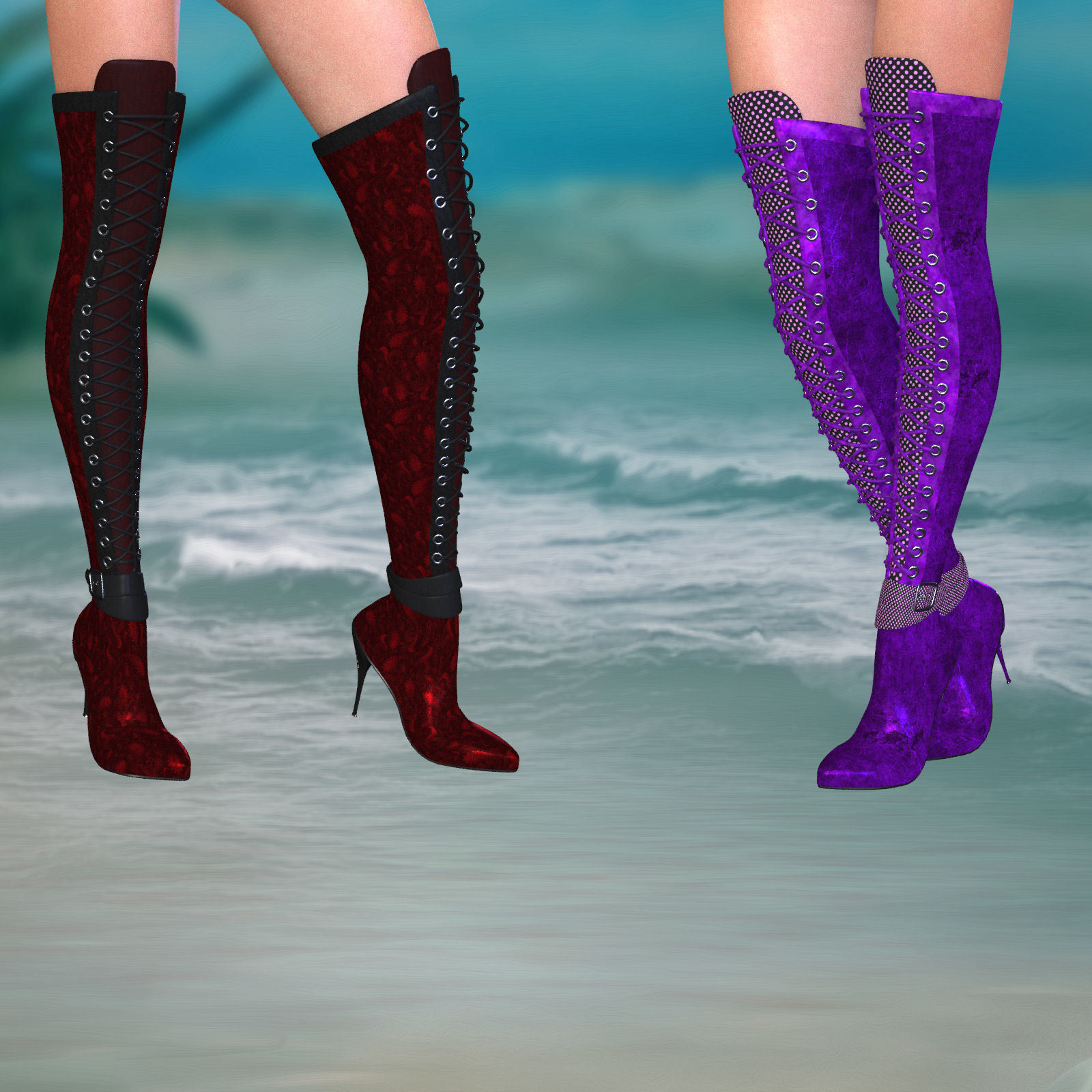 DA-Femenin for LA Thigh Boots by N/A