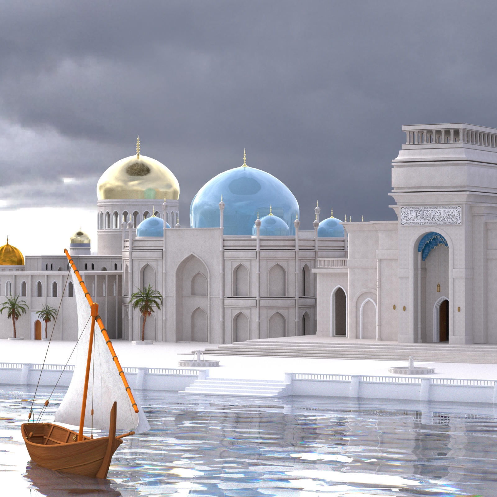 Ancient Persia Kitbash - River Group by N/A