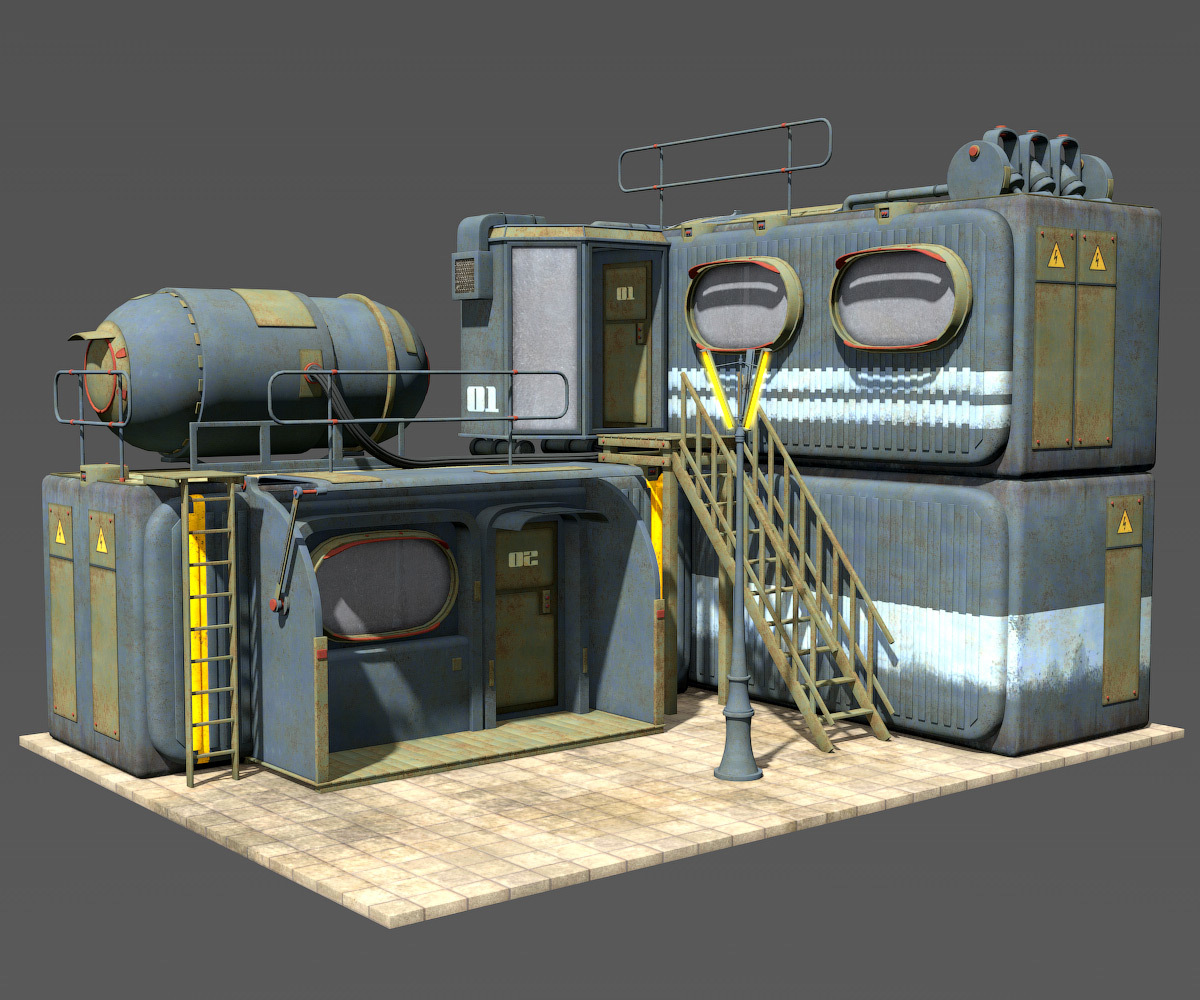 Container Houses Set for Daz Studio by N/A