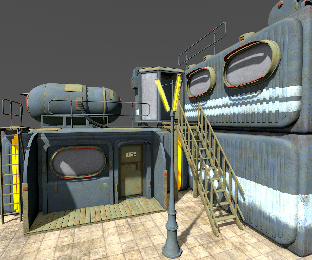 Container Houses Set for Daz Studio by N/A
