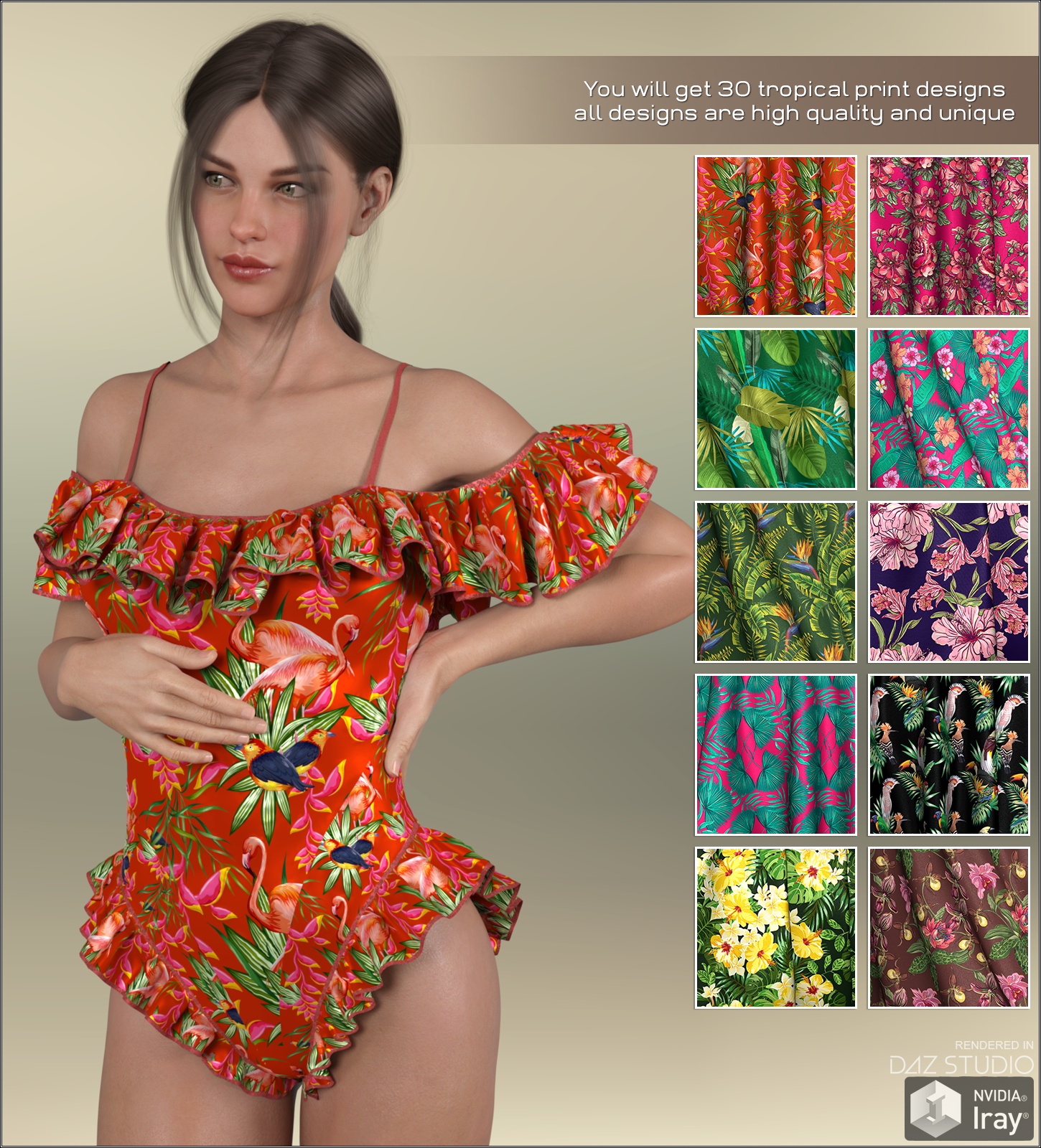 Daz Iray - Tropical Silks by N/A