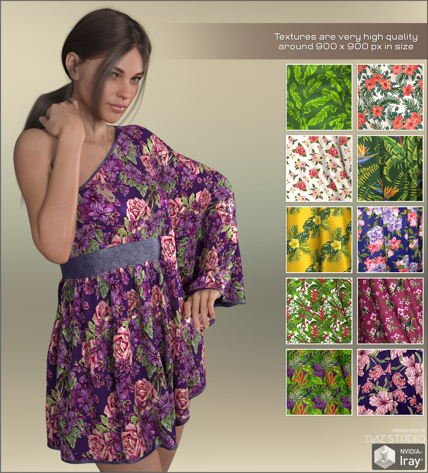 Daz Iray - Tropical Silks by N/A