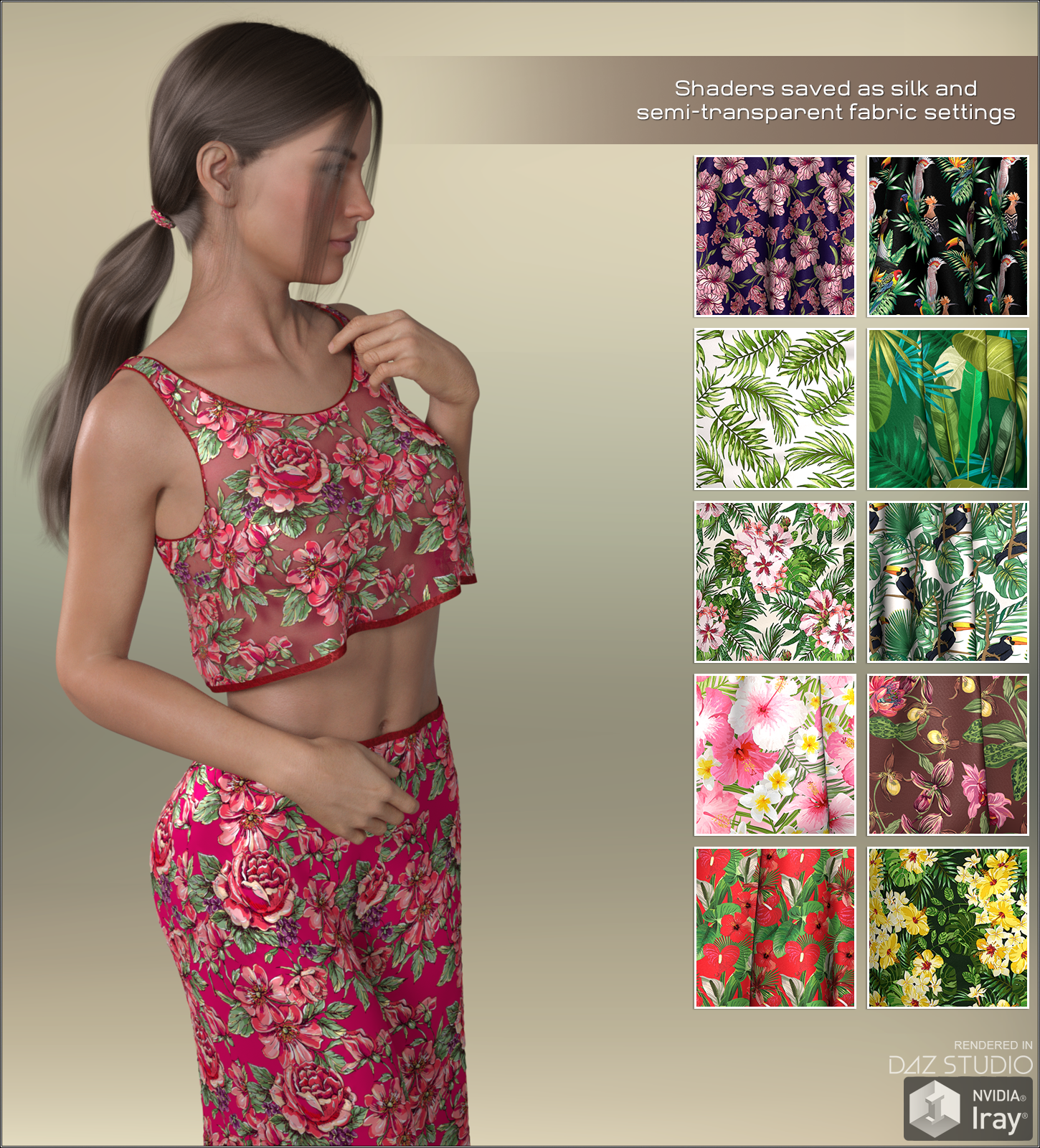 Daz Iray - Tropical Silks by N/A