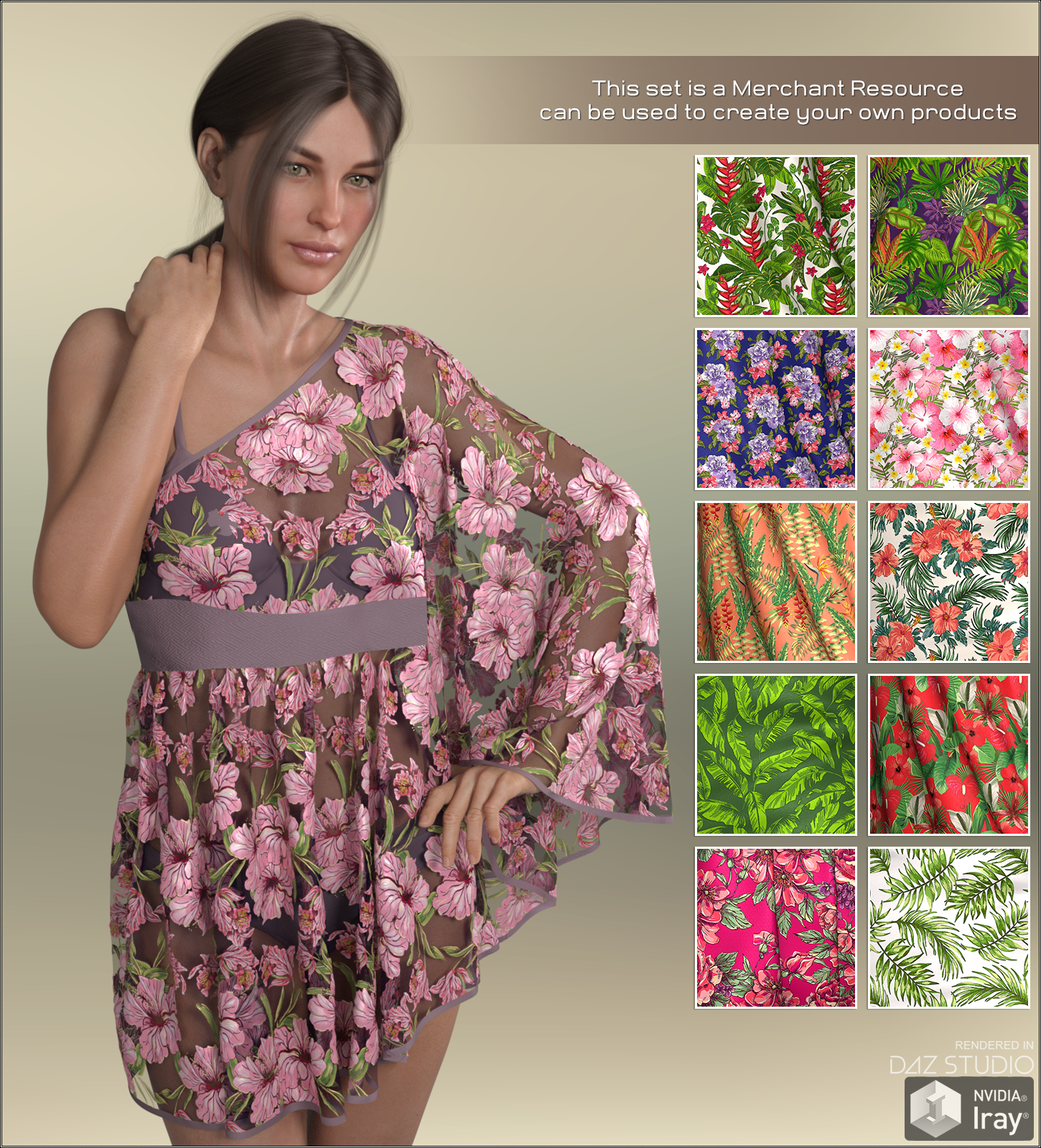 Daz Iray - Tropical Silks by N/A