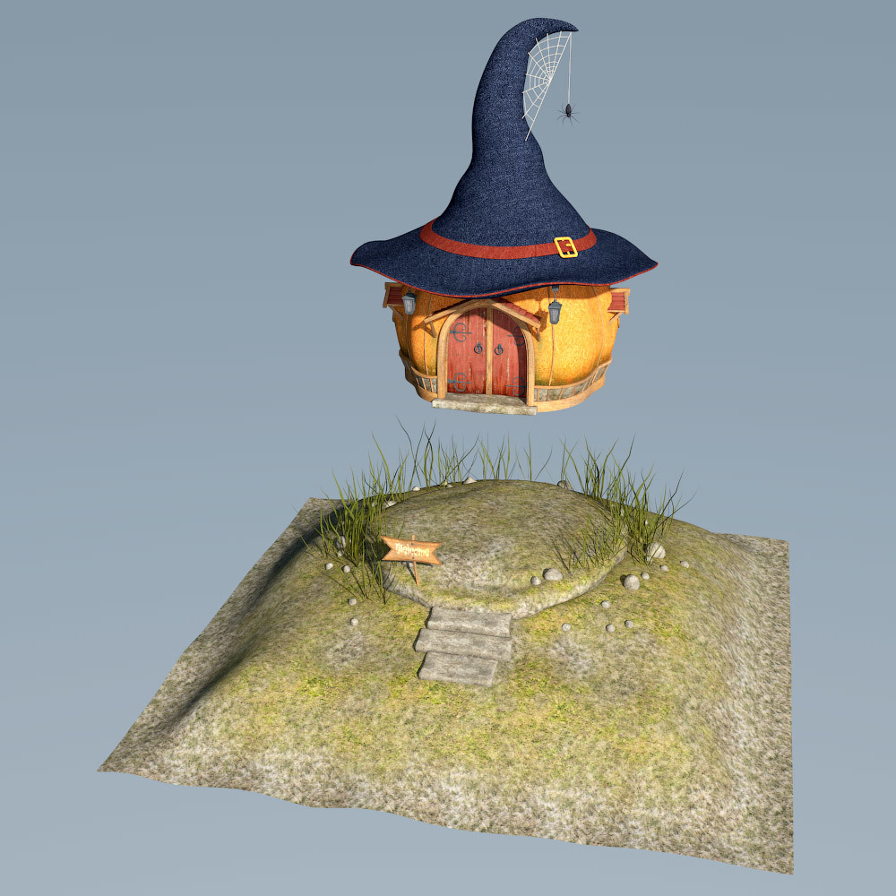 Witch Hat House for Daz Studio by N/A