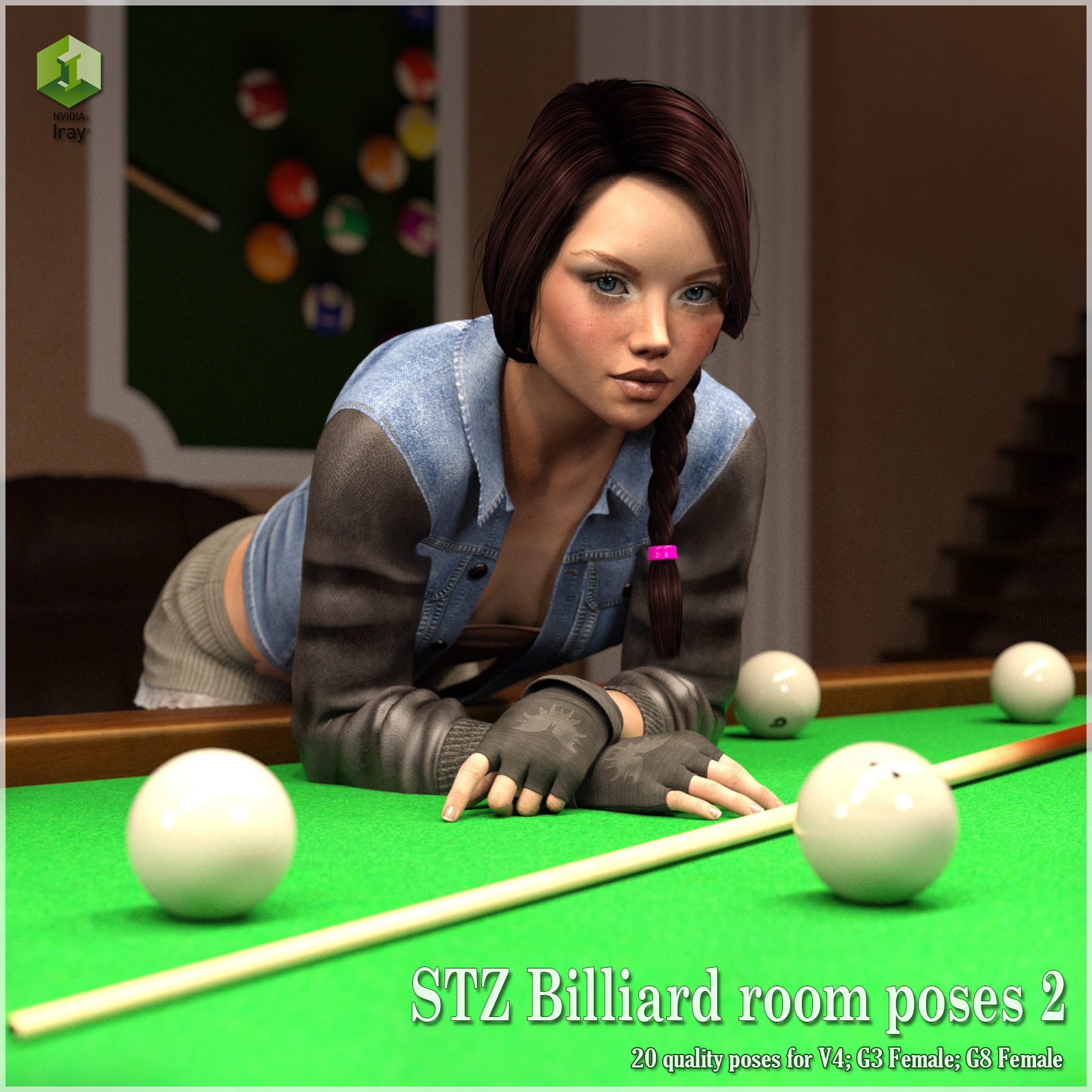 STZ Billiard room poses 2 by N/A