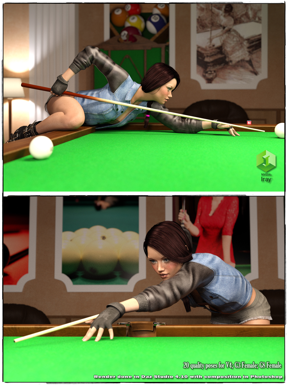 STZ Billiard room poses 2 by N/A
