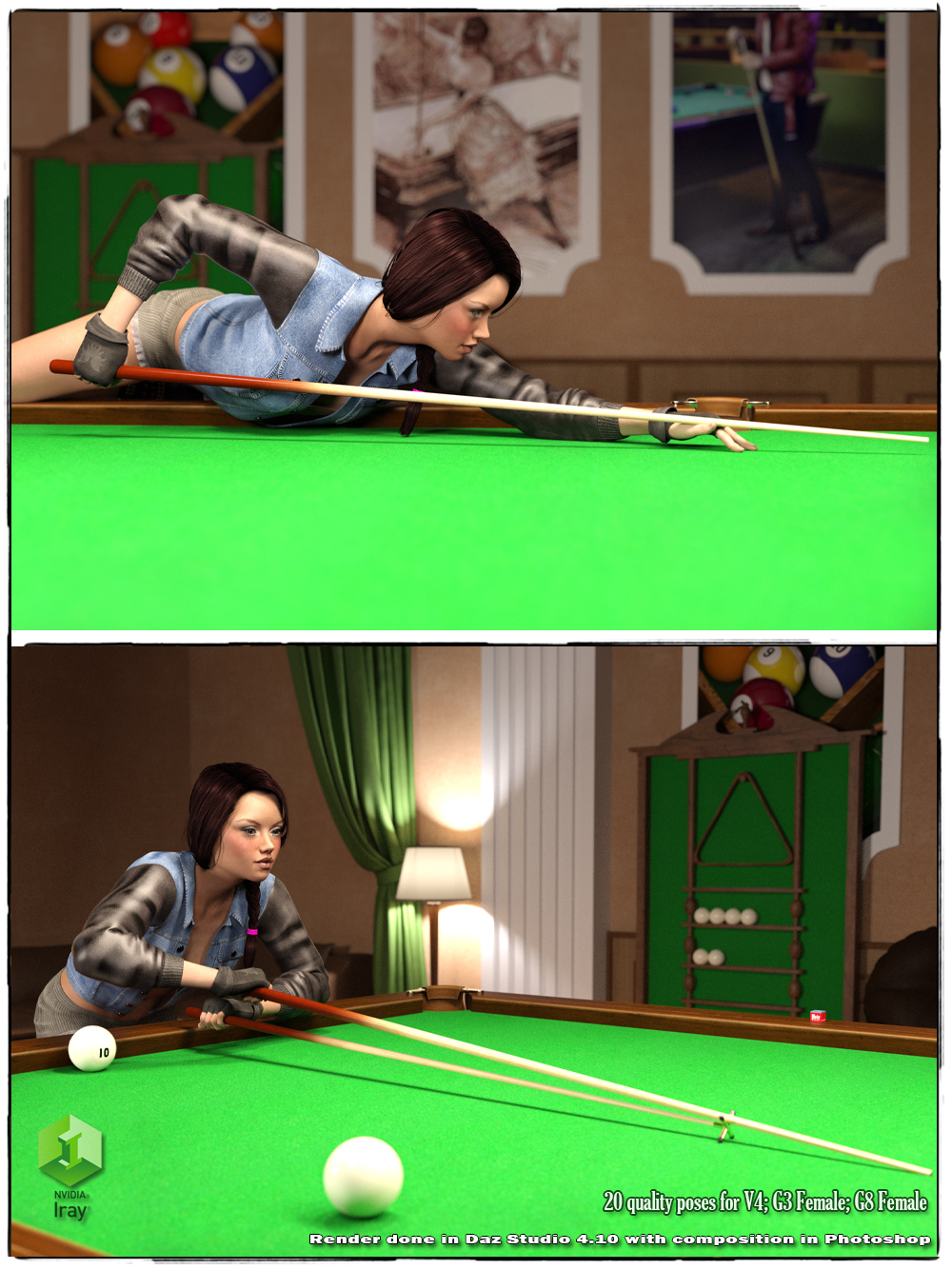 STZ Billiard room poses 2 by N/A