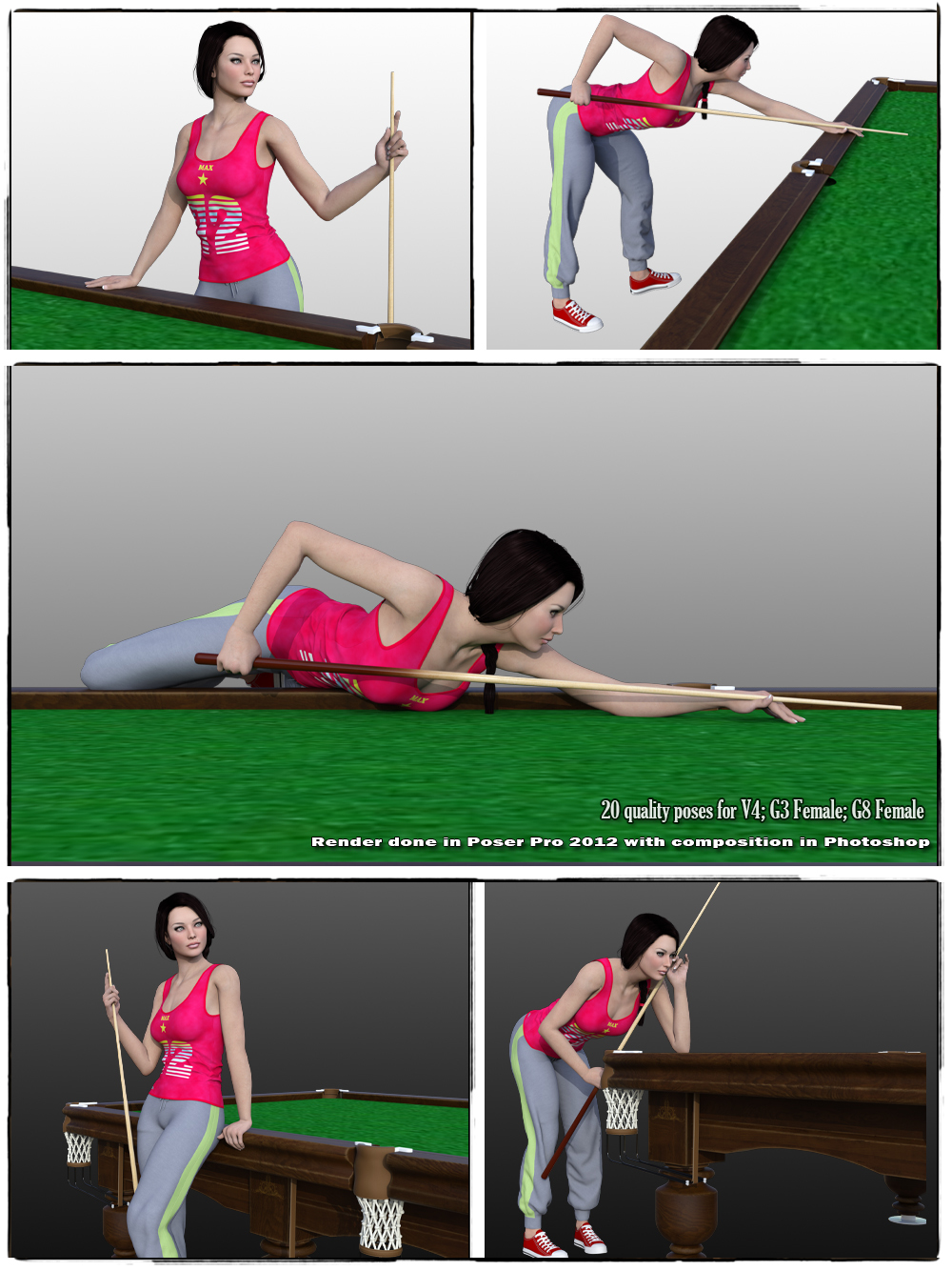 STZ Billiard room poses 2 by N/A