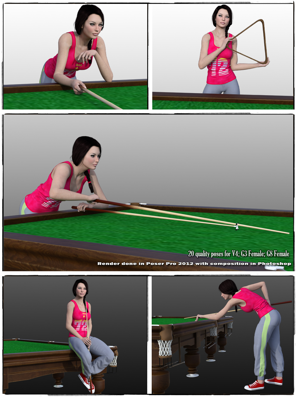 STZ Billiard room poses 2 by N/A