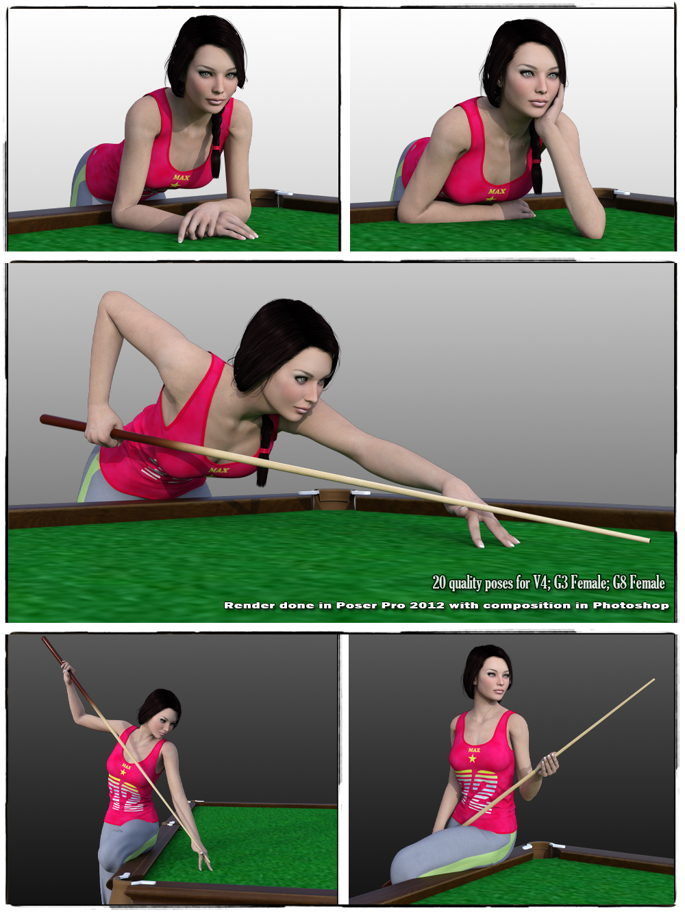 STZ Billiard room poses 2 by N/A