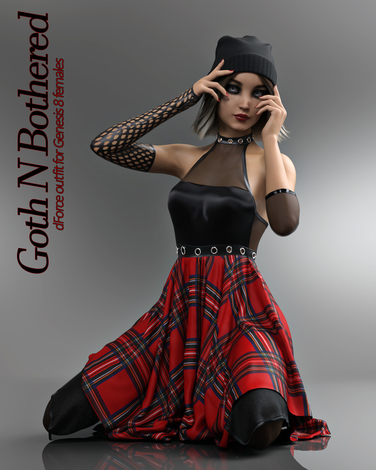 Goth N Bothered dForce outfit for Genesis 8 Females by N/A