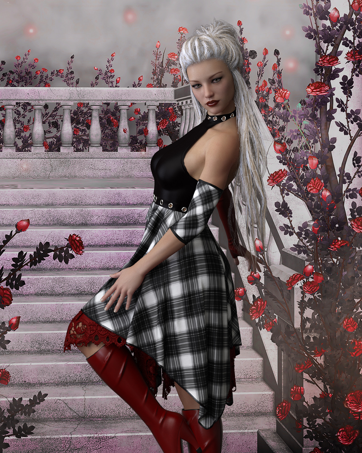 Goth N Bothered dForce outfit for Genesis 8 Females by N/A