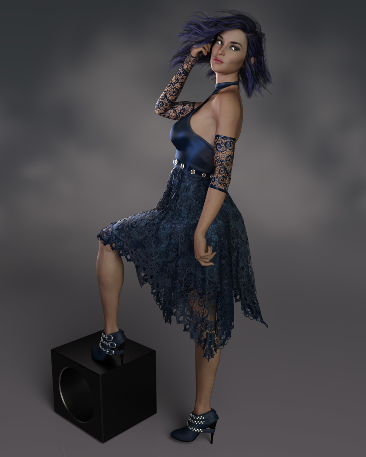 Goth N Bothered dForce outfit for Genesis 8 Females by N/A