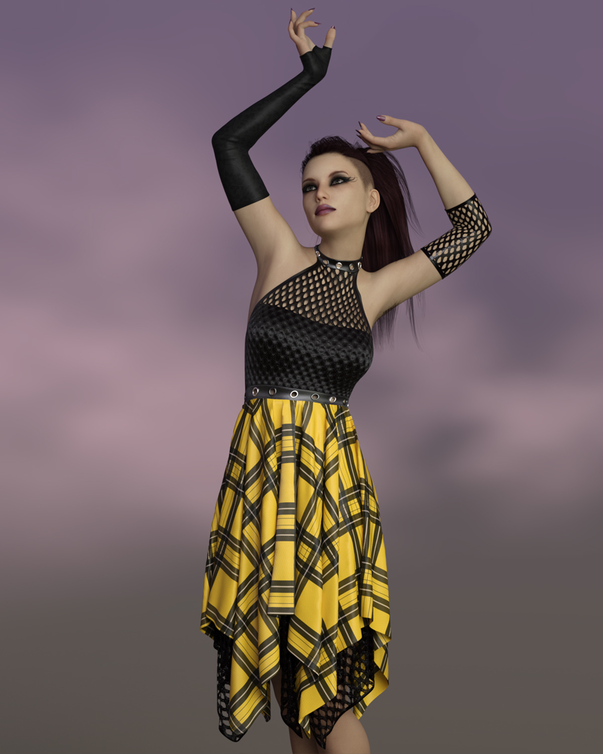 Goth N Bothered dForce outfit for Genesis 8 Females by N/A