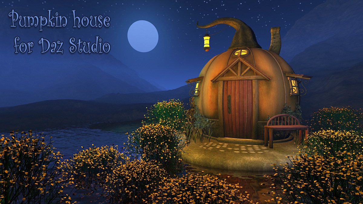 Pumpkin house for Daz Studio by N/A