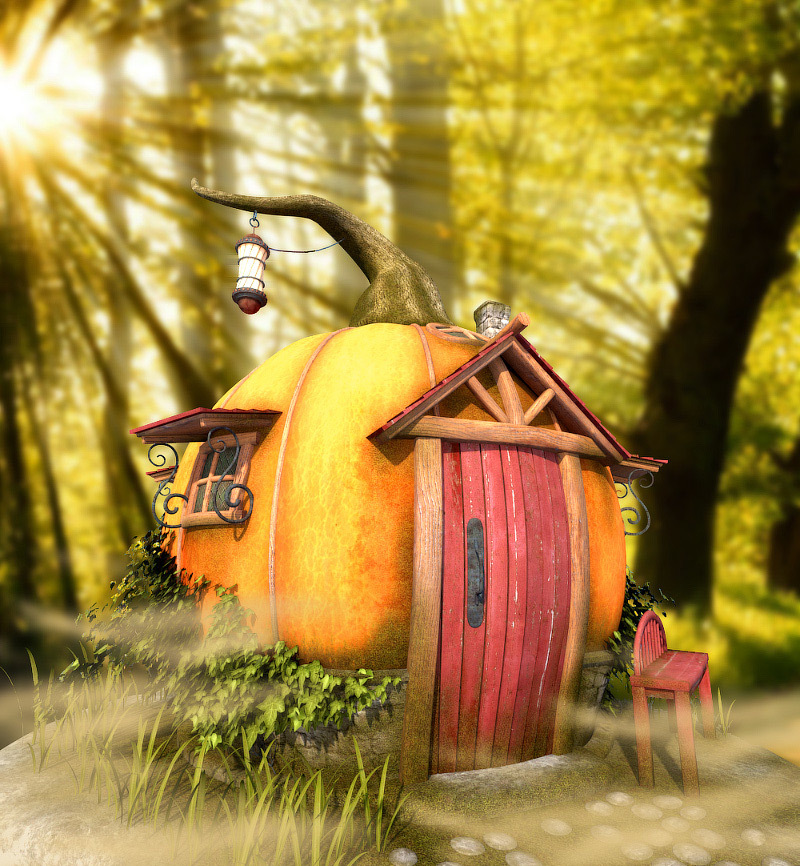 Pumpkin house for Daz Studio by N/A