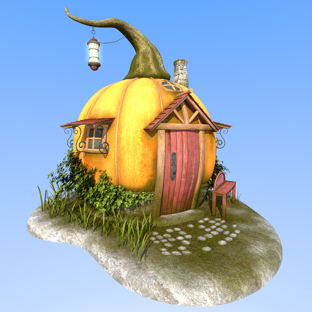 Pumpkin house for Daz Studio by N/A